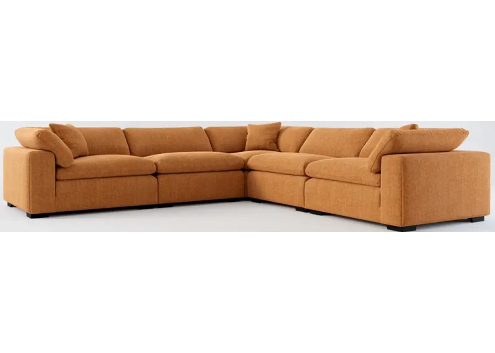 Plush Core Comfort 5-Piece Sectional - Contessa Ginger