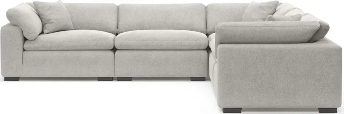 Plush Core Comfort 5-Piece Sectional - Burmese Granite