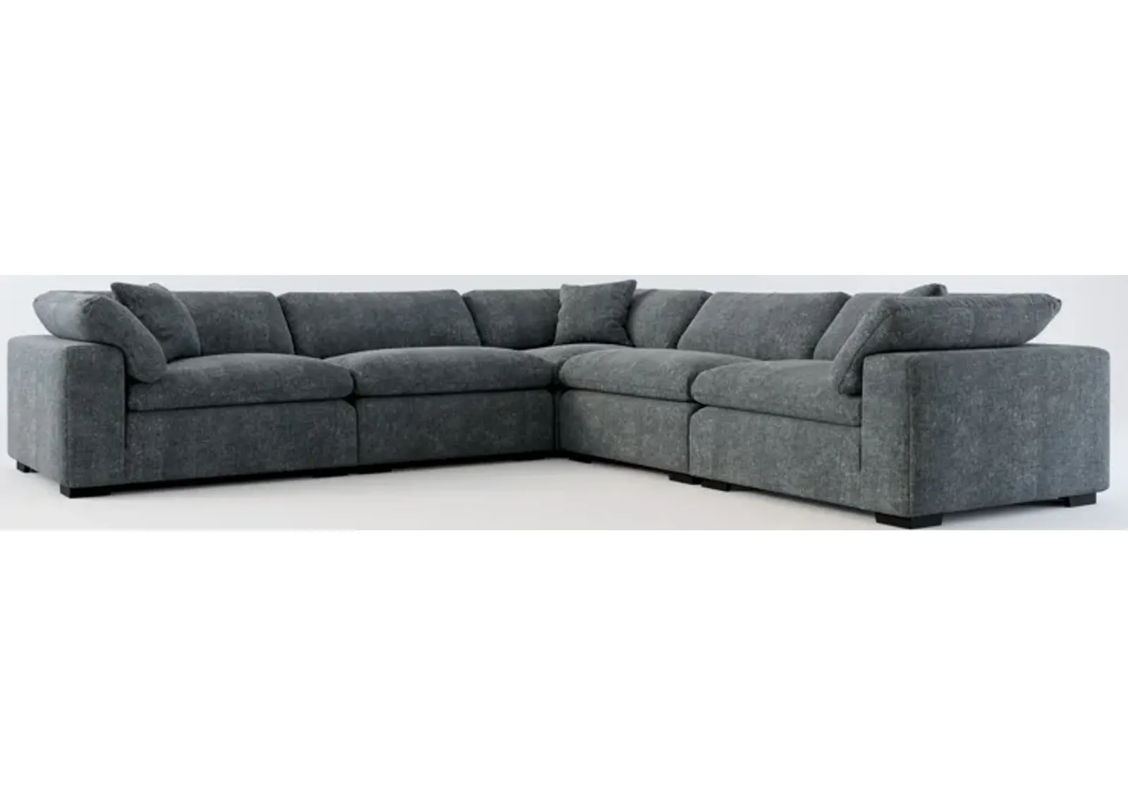 Plush Core Comfort 5-Piece Sectional - Contessa Shadow