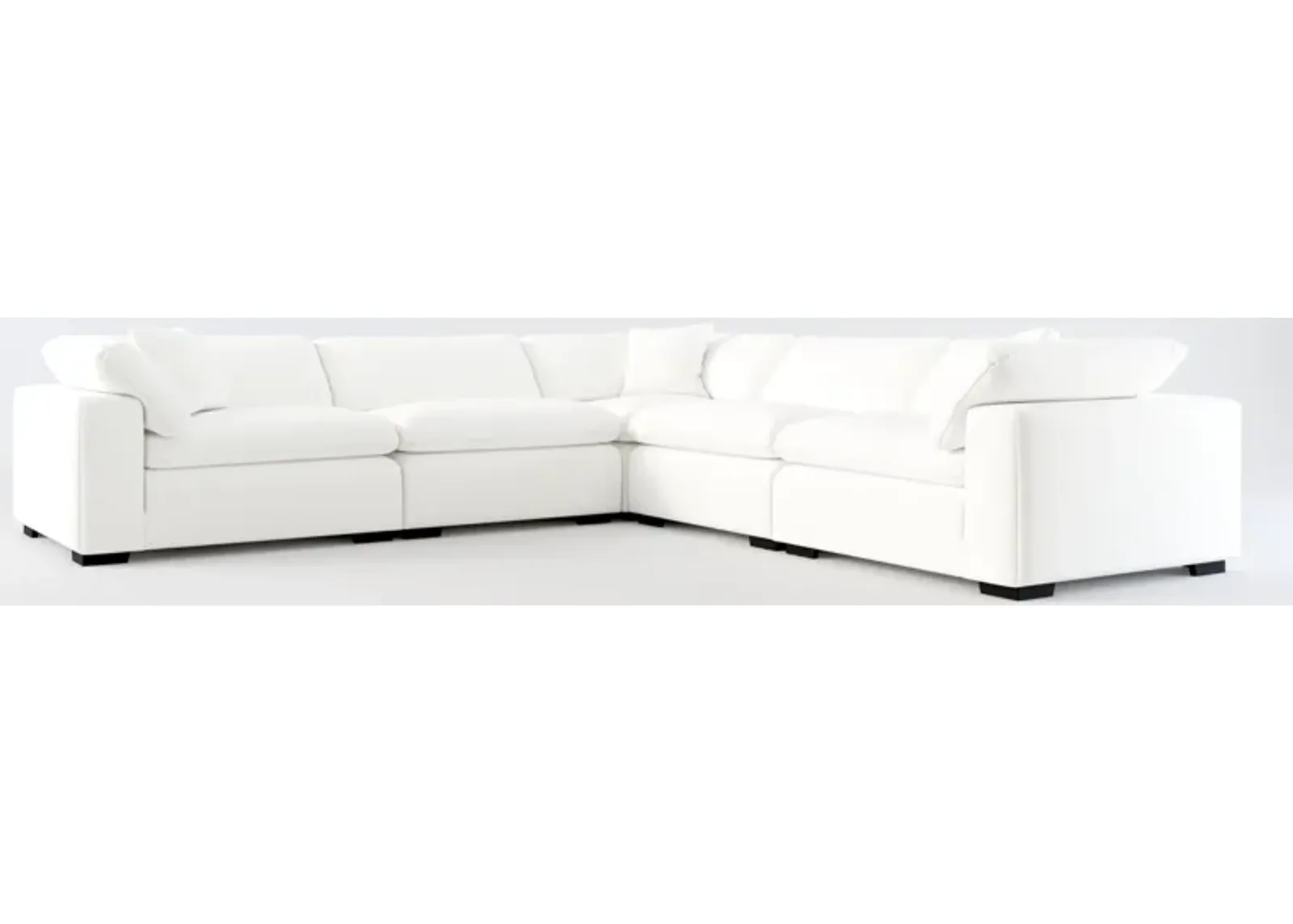 Plush Core Comfort 5-Piece Sectional - Contessa Vanilla