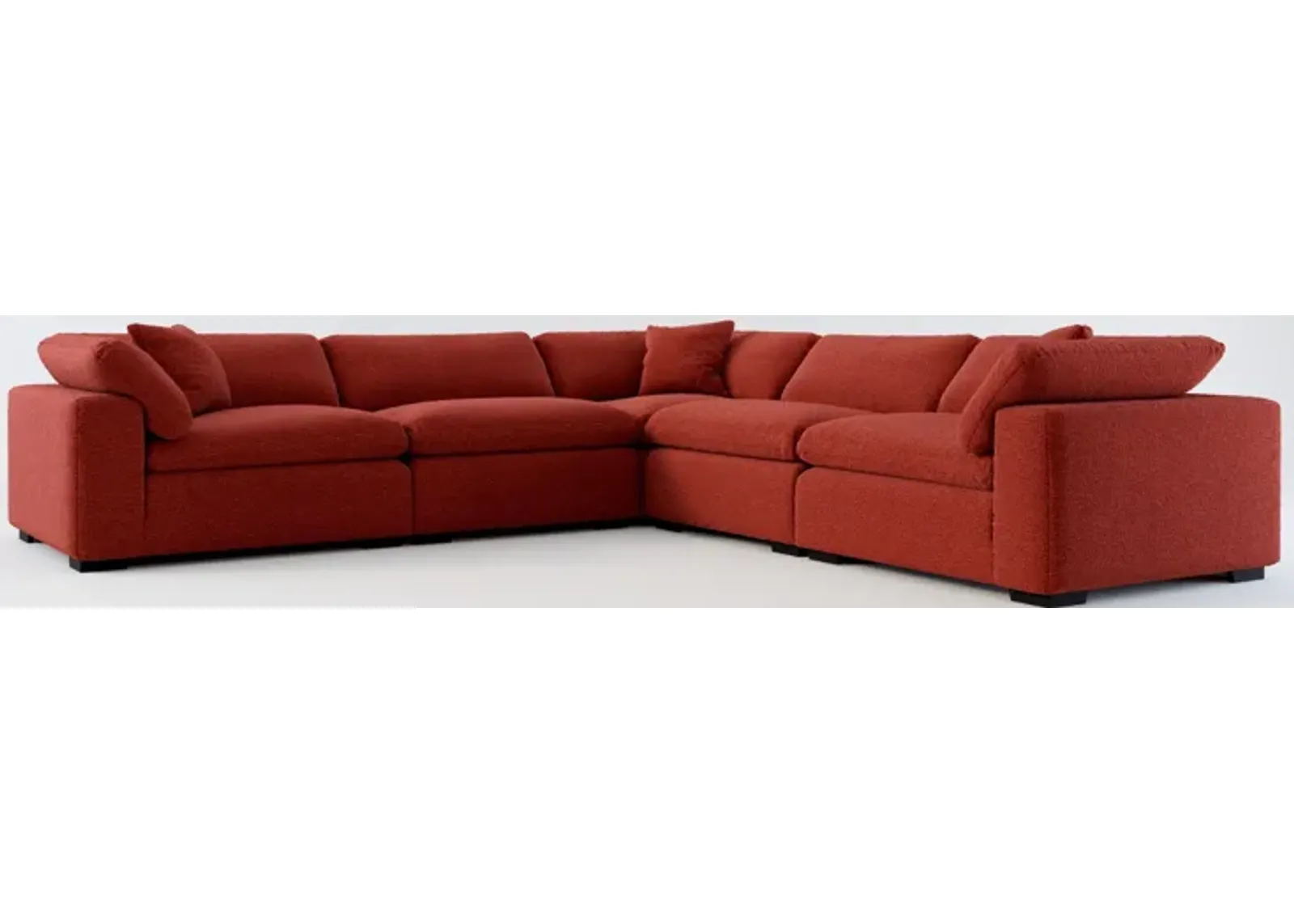 Plush Core Comfort 5-Piece Sectional - Bloke Brick