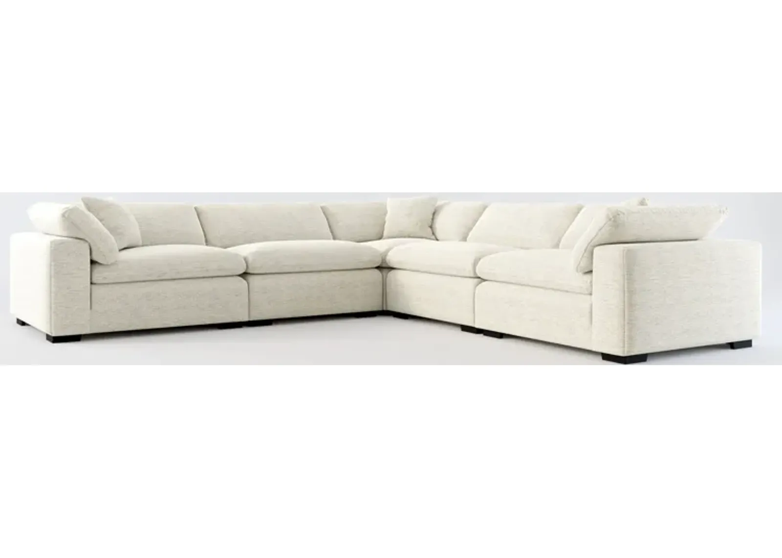 Plush Core Comfort 5-Piece Sectional - Merino Chalk