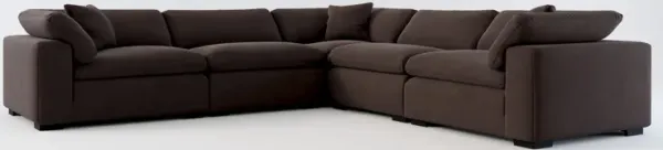 Plush Core Comfort 5-Piece Sectional - Merrimac Dark Brown