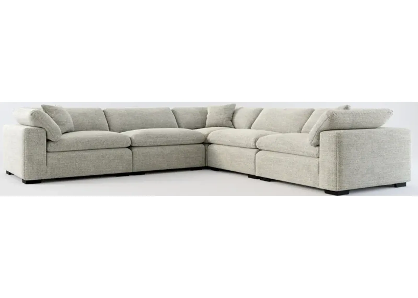 Plush Core Comfort 5-Piece Sectional - Pandora Pepper