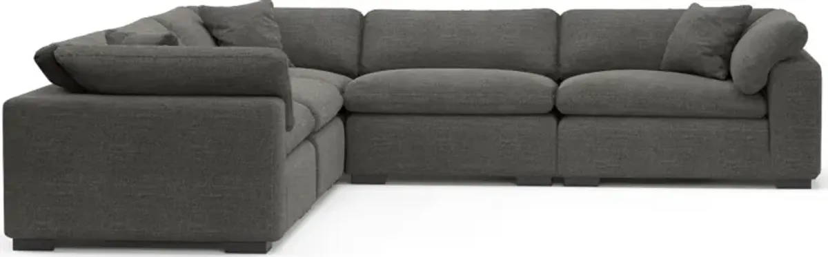 Plush Core Comfort 5-Piece Sectional - Curious Charcoal