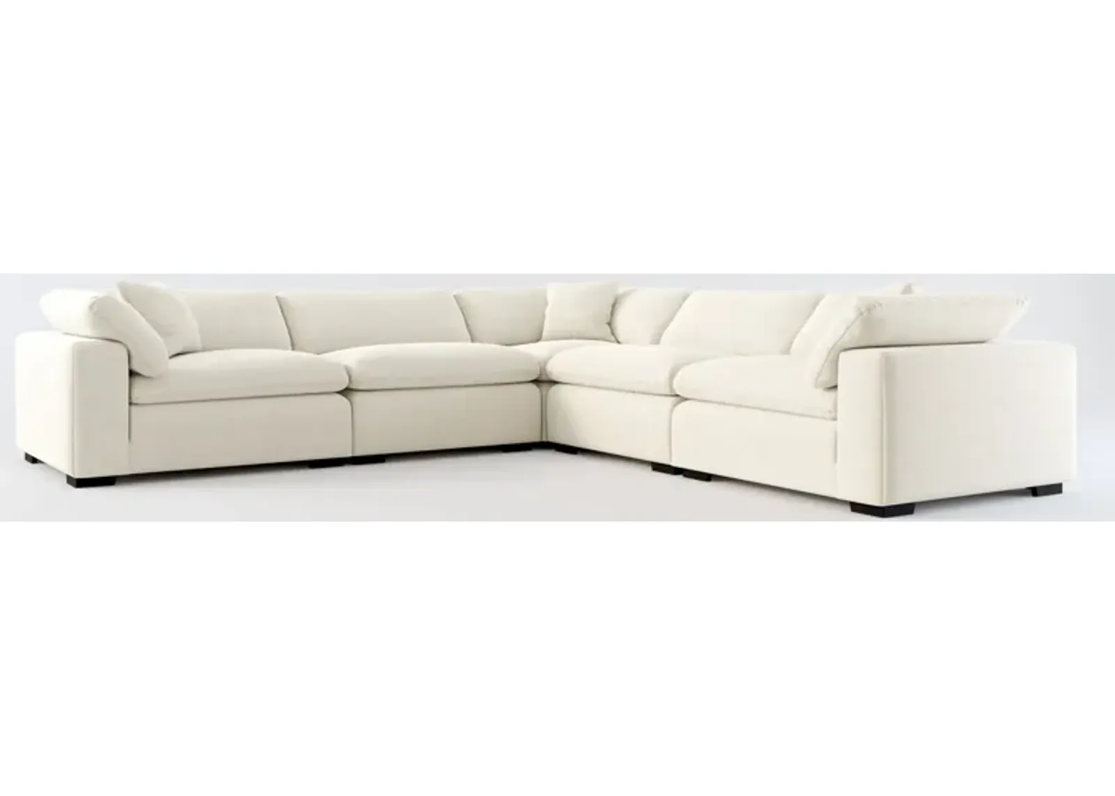 Plush Core Comfort 5-Piece Sectional - Curious Pearl