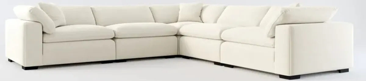 Plush Core Comfort 5-Piece Sectional - Curious Pearl