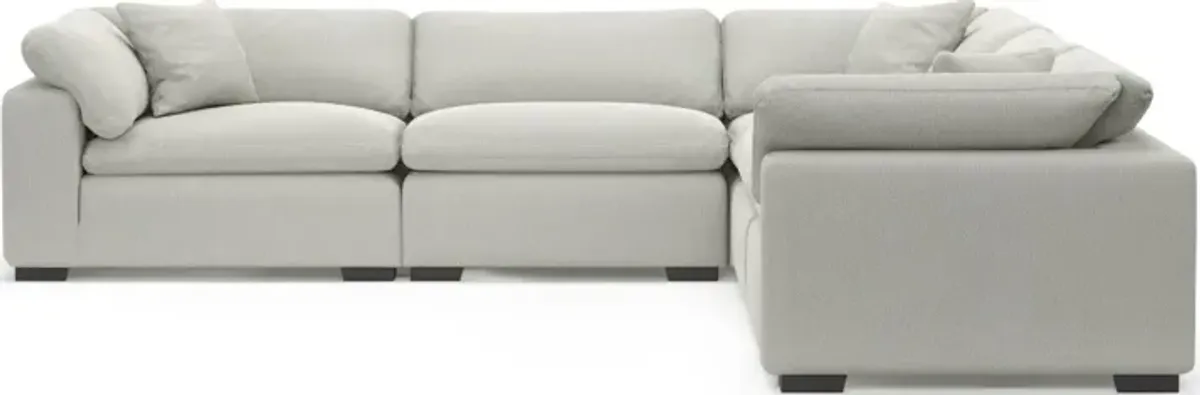 Plush Core Comfort 5-Piece Sectional - Oslo Snow