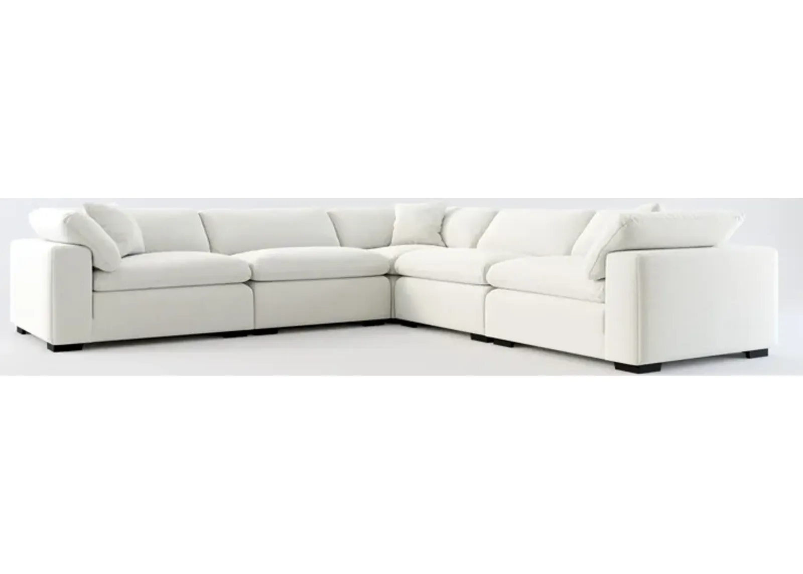 Plush Core Comfort 5-Piece Sectional - Oslo Snow