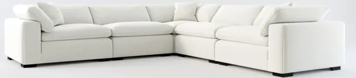 Plush Core Comfort 5-Piece Sectional - Oslo Snow