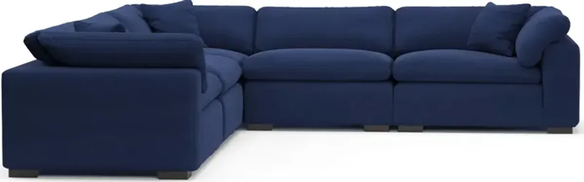 Plush Core Comfort 5-Piece Sectional - Abington Indigo