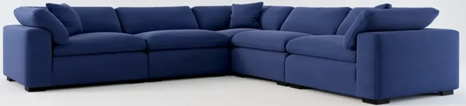 Plush Core Comfort 5-Piece Sectional - Abington Indigo