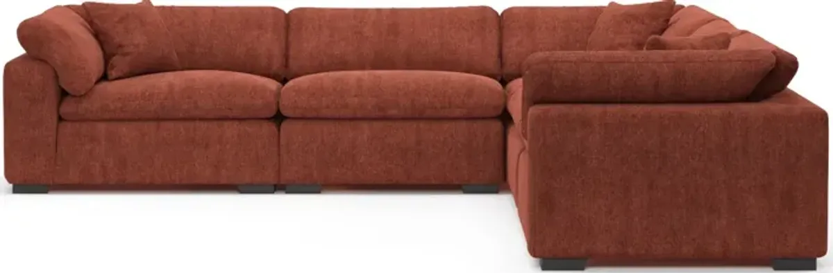 Plush Core Comfort 5-Piece Sectional - Contessa Paprika