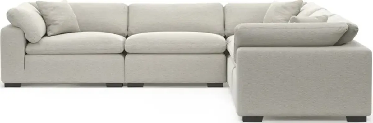 Plush Core Comfort 5-Piece Sectional - Everton Grey