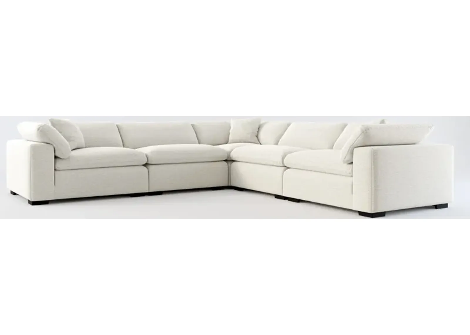 Plush Core Comfort 5-Piece Sectional - Everton Grey