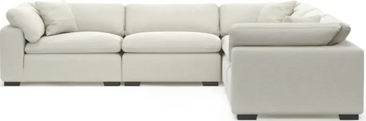 Plush Core Comfort 5-Piece Sectional - Living Large White