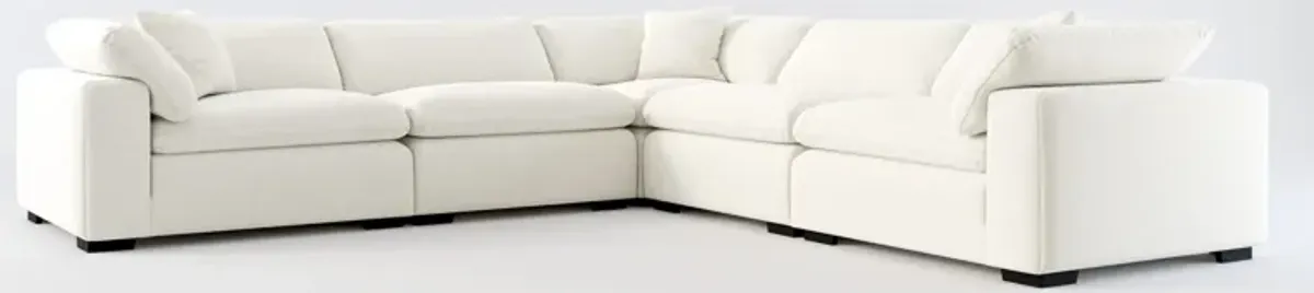 Plush Core Comfort 5-Piece Sectional - Living Large White