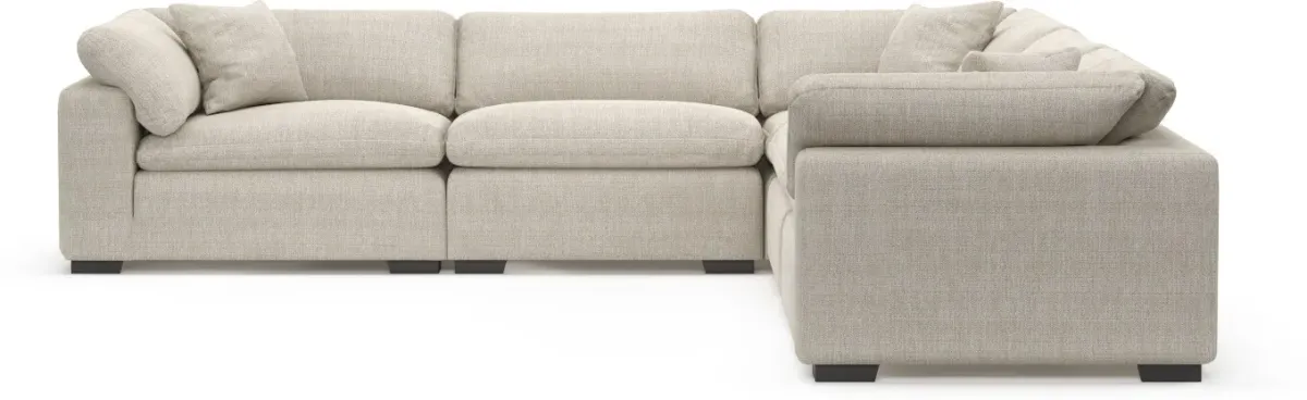 Plush Core Comfort 5-Piece Sectional - Mason Porcelain