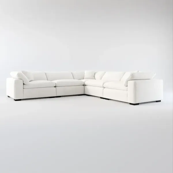 Plush Core Comfort 5-Piece Sectional - Bloke Snow
