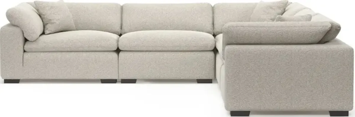 Plush Core Comfort 5-Piece Sectional - Muse Stone