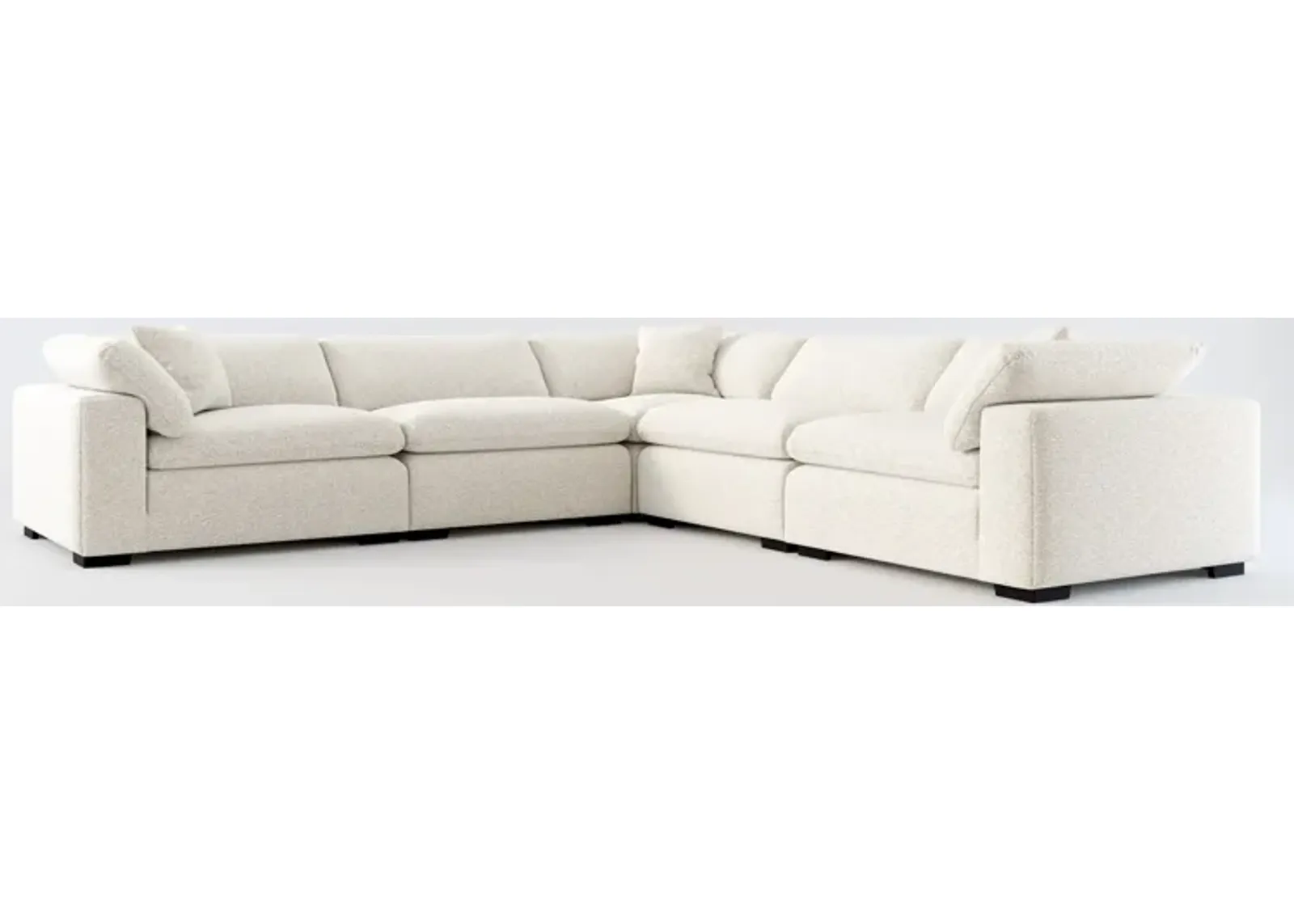 Plush Core Comfort 5-Piece Sectional - Muse Stone