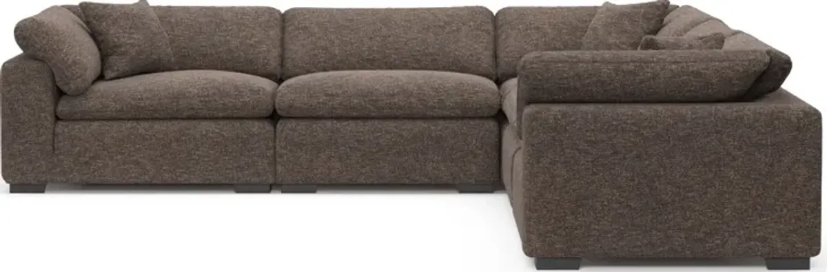 Plush Core Comfort 5-Piece Sectional - M Walnut