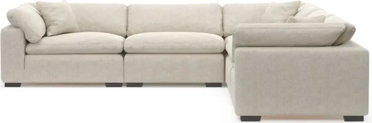 Plush Core Comfort 5-Piece Sectional - M Ivory