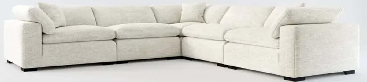 Plush Core Comfort 5-Piece Sectional - M Ivory