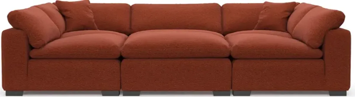 Plush Core Comfort 6-Piece Pit Sectional - Bloke Brick