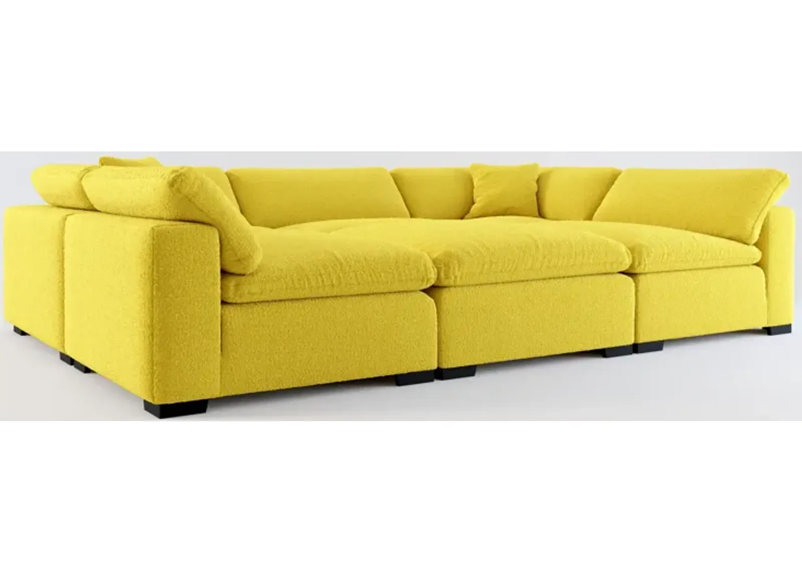 Plush Core Comfort 6-Piece Pit Sectional - Bloke Goldenrod