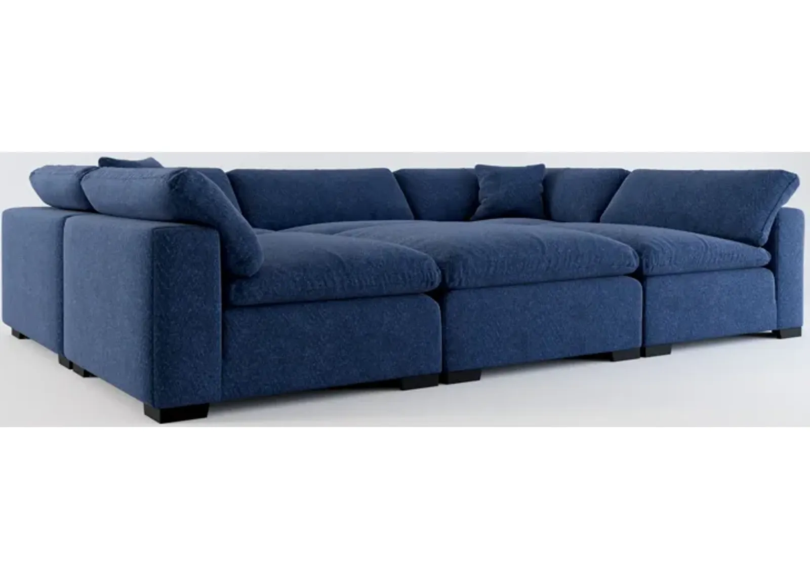 Plush Core Comfort 6-Piece Pit Sectional - Oslo Navy