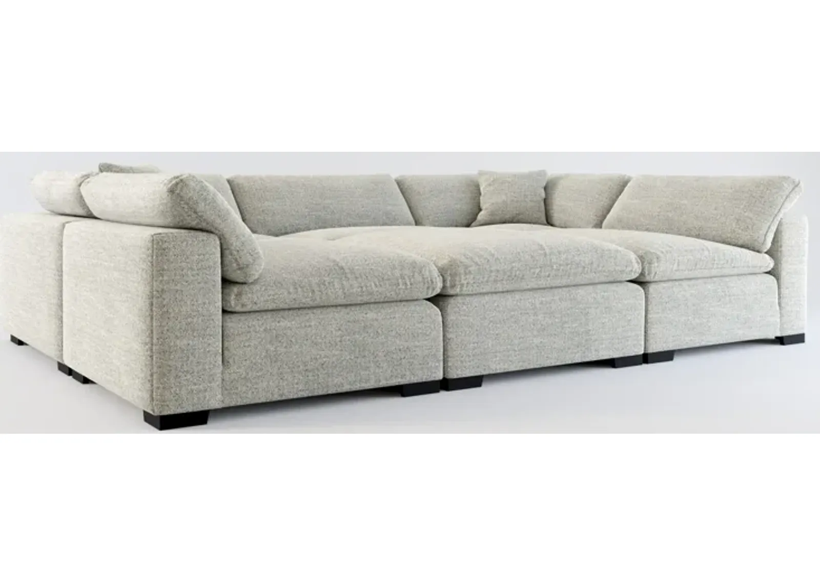 Plush Core Comfort 6-Piece Pit Sectional - Pandora Pepper