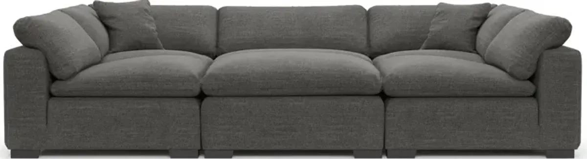 Plush Core Comfort 6-Piece Pit Sectional - Curious Charcoal