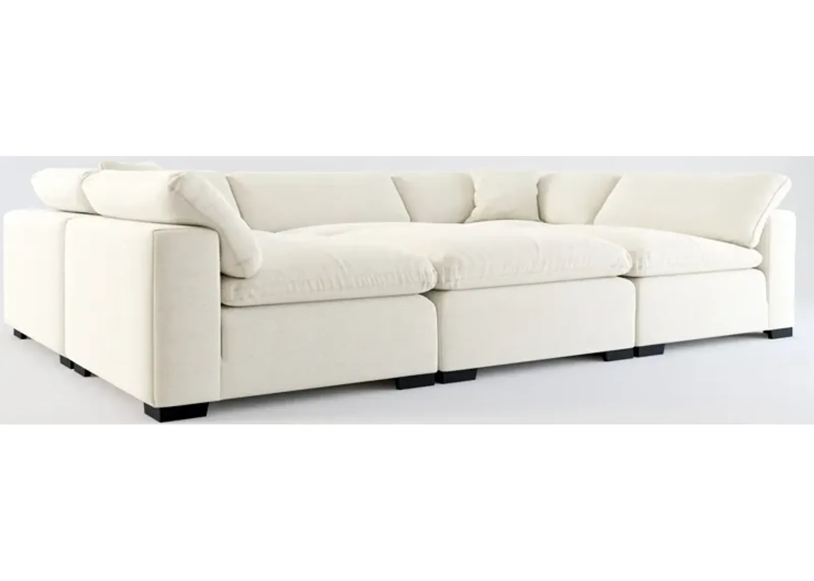 Plush Core Comfort 6-Piece Sectional - Curious Pearl