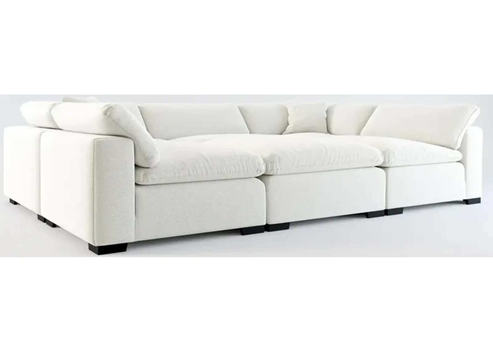 Plush Core Comfort 6-Piece Pit Sectional - Oslo Snow