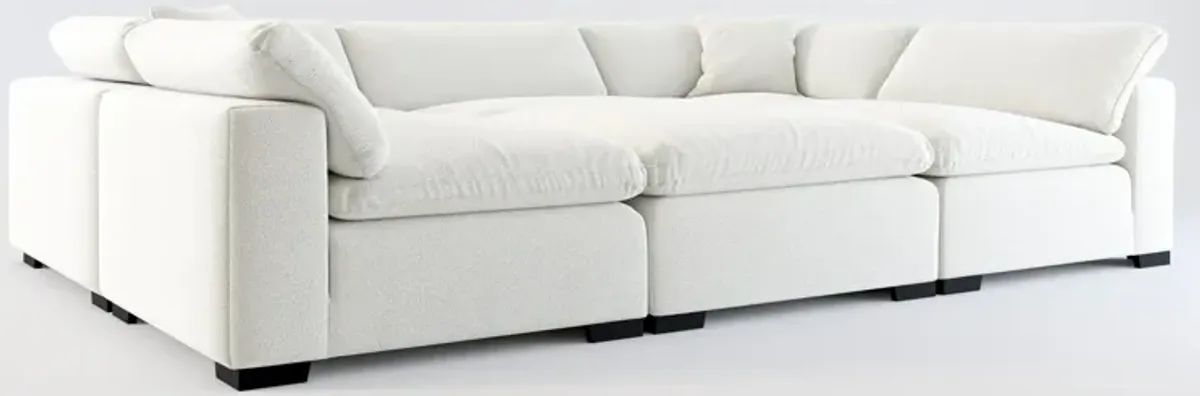 Plush Core Comfort 6-Piece Pit Sectional - Oslo Snow