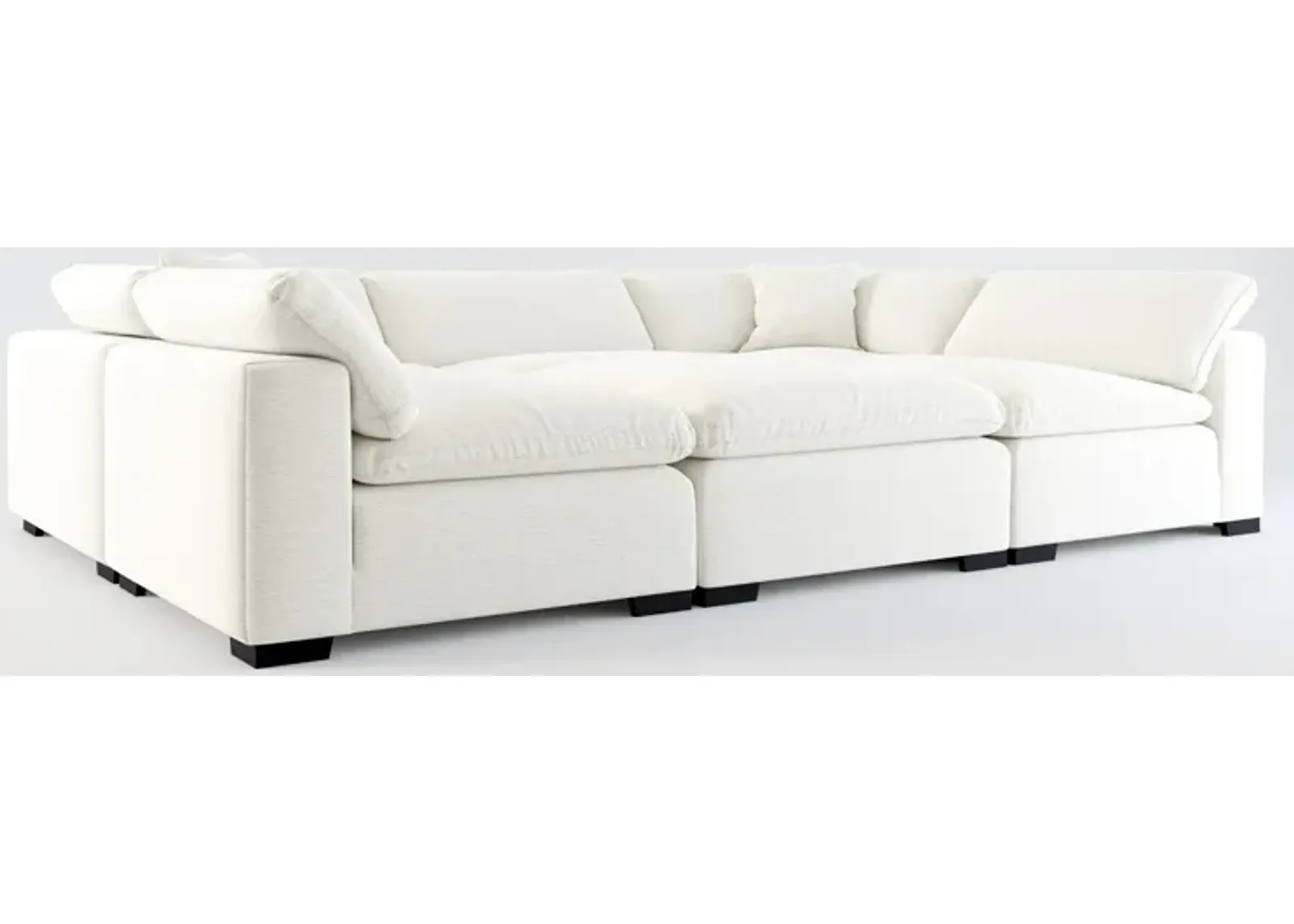 Plush Core Comfort 6-Piece Sectional - Living Large White