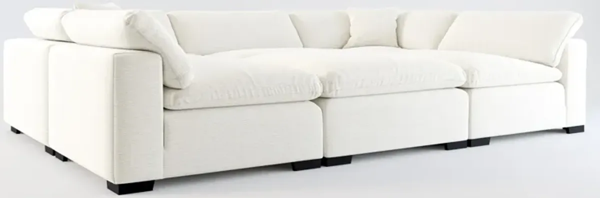 Plush Core Comfort 6-Piece Sectional - Living Large White