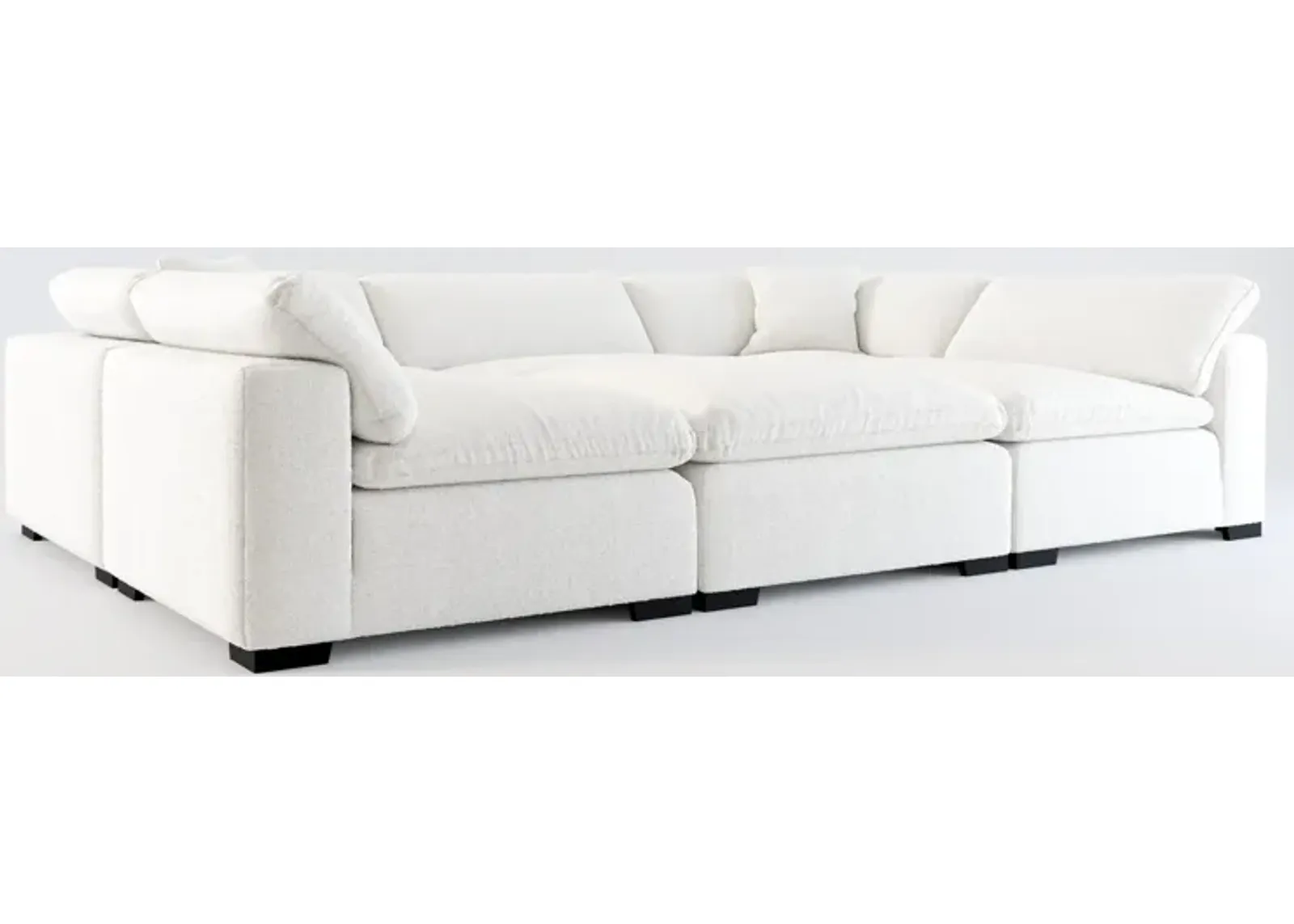 Plush Core Comfort 6-Piece Pit Sectional - Bloke Snow