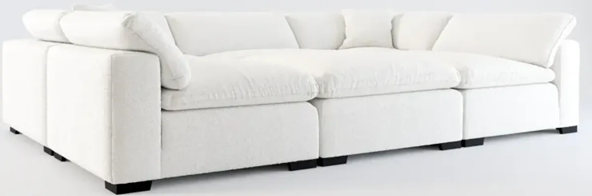 Plush Core Comfort 6-Piece Pit Sectional - Bloke Snow