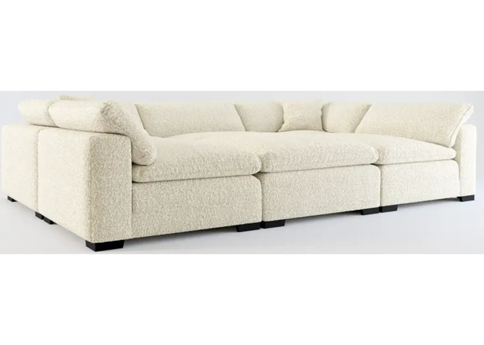 Plush Core Comfort 6-Piece Pit Sectional - Bloke Cotton