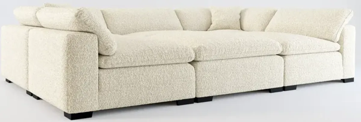 Plush Core Comfort 6-Piece Pit Sectional - Bloke Cotton