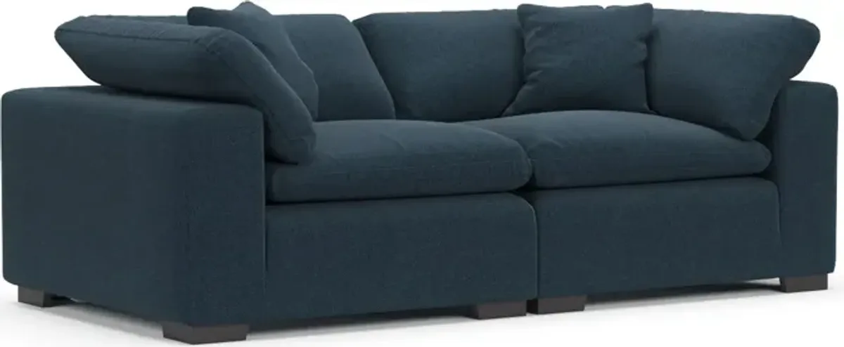 Plush Core Comfort Eco Performance Fabric 2-Piece Sofa - Broderick Indigo