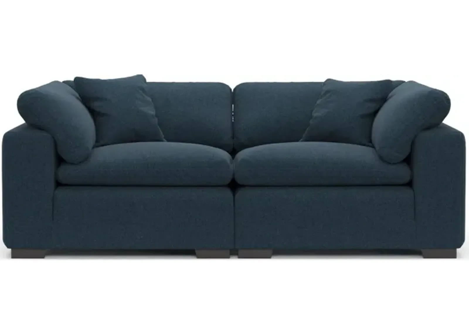 Plush Core Comfort Eco Performance Fabric 2-Piece Sofa - Broderick Indigo