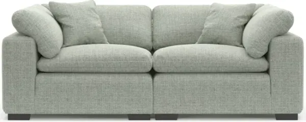 Plush Core Comfort Eco Performance Fabric 2-Piece Sofa - Broderick Sea Glass