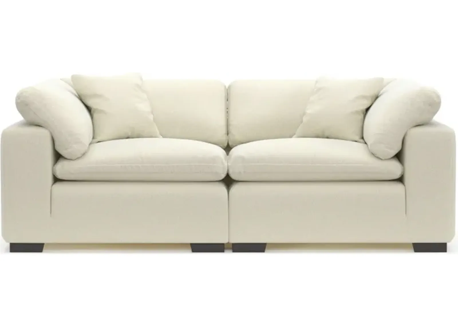 Plush Core Comfort Eco Performance Fabric 2-Piece Sofa - Fincher Ivory