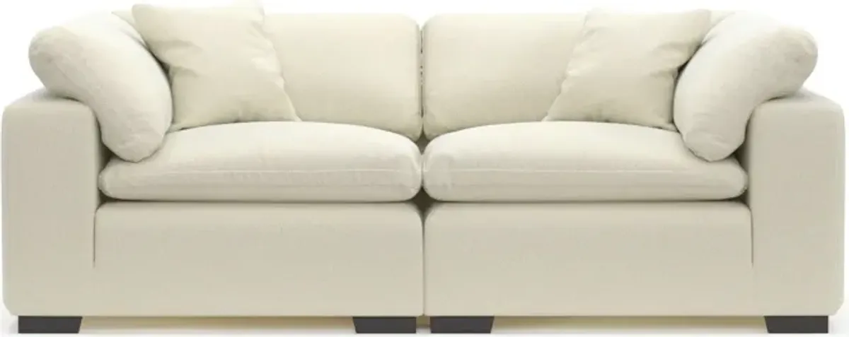 Plush Core Comfort Eco Performance Fabric 2-Piece Sofa - Fincher Ivory