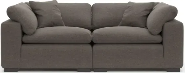 Plush Core Comfort Eco Performance Fabric 2-Piece Sofa - Presidio Steel