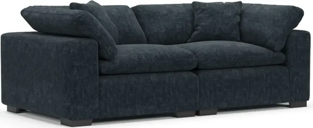 Plush Core Comfort Eco Performance Fabric 2-Piece Sofa - Argo Navy