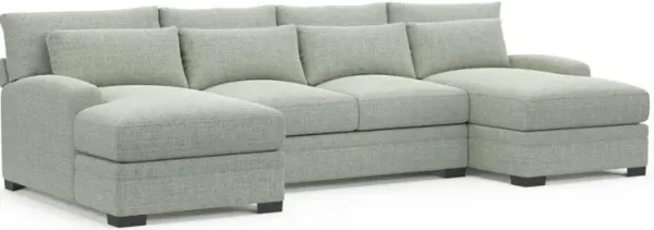 Boston Hybrid Comfort Sectional - Broderick Sea Glass